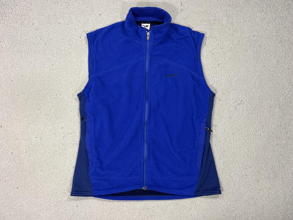 Vintage Patagonia Vest Mens Large Blue Fleece Polartec Regulator Made in USA